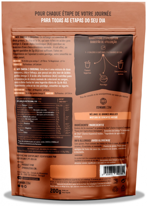 Mix BIO Omega 3, cu seminte de in si chia Iswari [2]