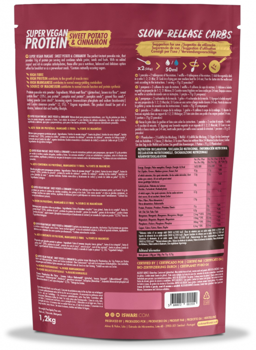 Mix clatite Super Vegan BIO cartofi dulci si scortisoara Iswari [3]