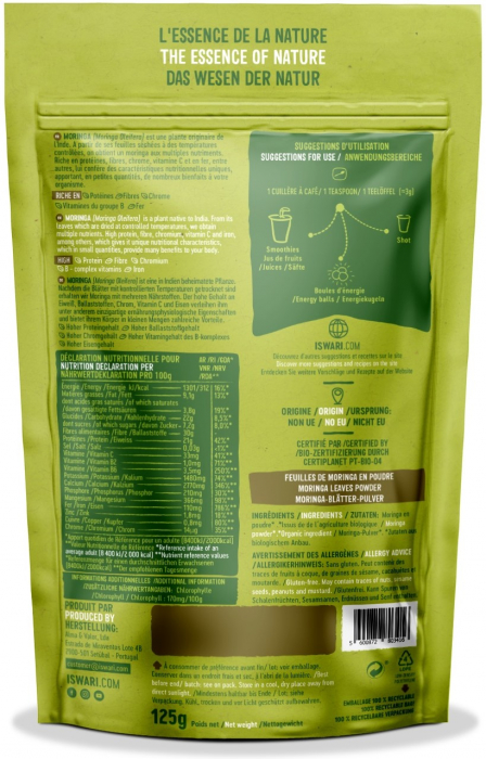Moringa BIO sub forma de pulbere Iswari [2]