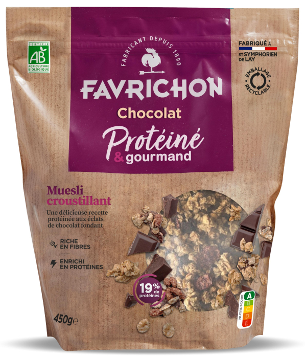 Musli crocant BIO cu 19% proteine si ciocolata Favrichon [1]