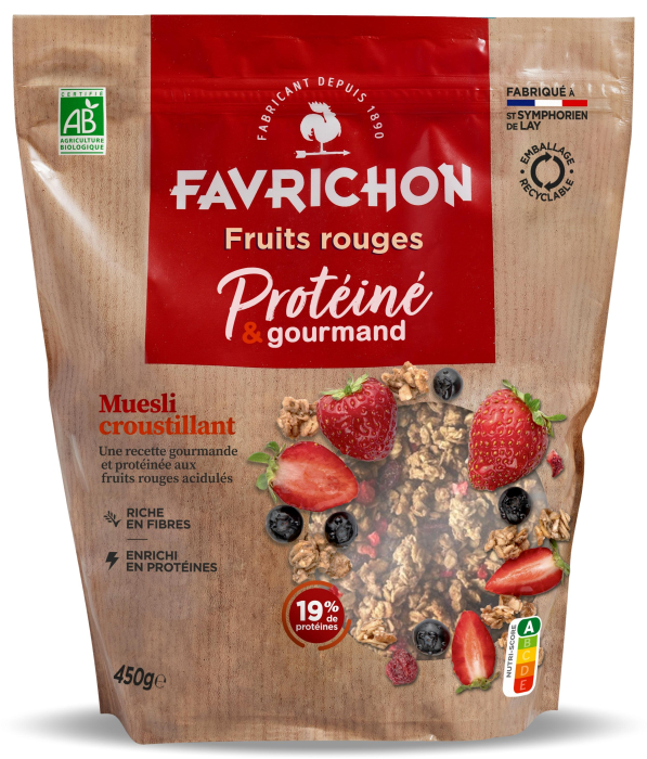 Musli crocant BIO cu 19% proteine si fructe de padure Favrichon [1]