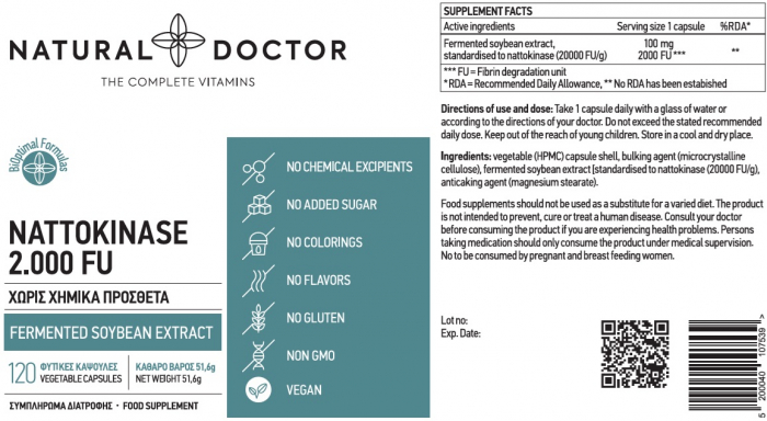 NATTOKINASE sprijin pentru sanatatea inimii Natural Doctor [2]