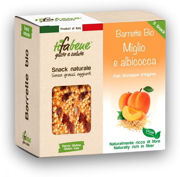 Pachet 5 batoane din mei BIO cu fructe caise si sirop agave Tifabene