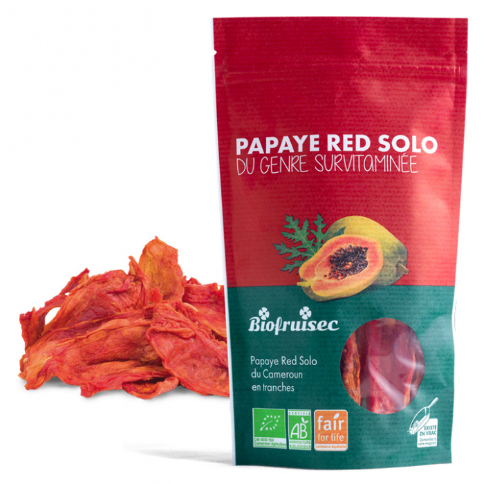 Papaia rosie BIO felii, selectie Red Solo din Camerun Biofruisec [3]