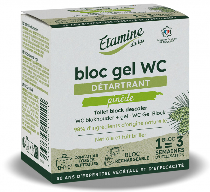 Pastila gel + suport pentru curatare si detartrare toaleta, parfum pin si eucalipt Etamine [2]