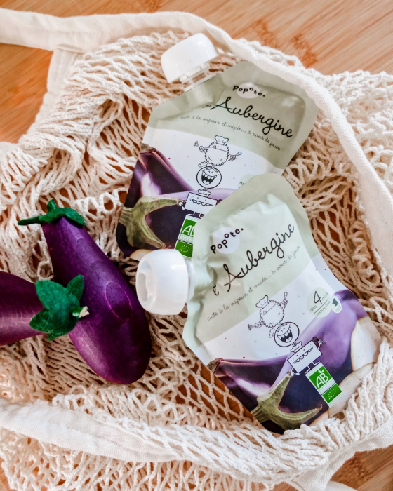 Piure BIO cu 58% vinete, +4/6 luni Popote [3]