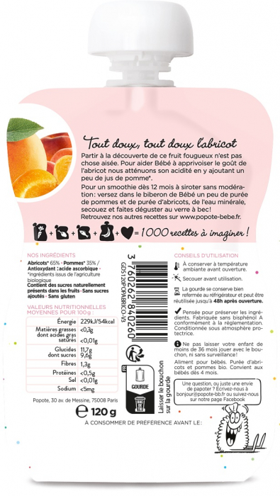 Piure BIO cu 65% caise, +4/6 luni Popote [2]