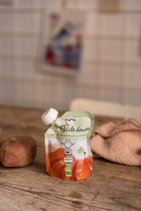Piure BIO cu 78% cartofi dulci, +4/6 luni Popote [3]