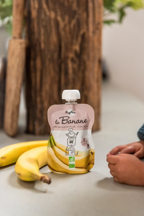 Piure BIO cu 85% banane, +4/6 luni Popote [3]