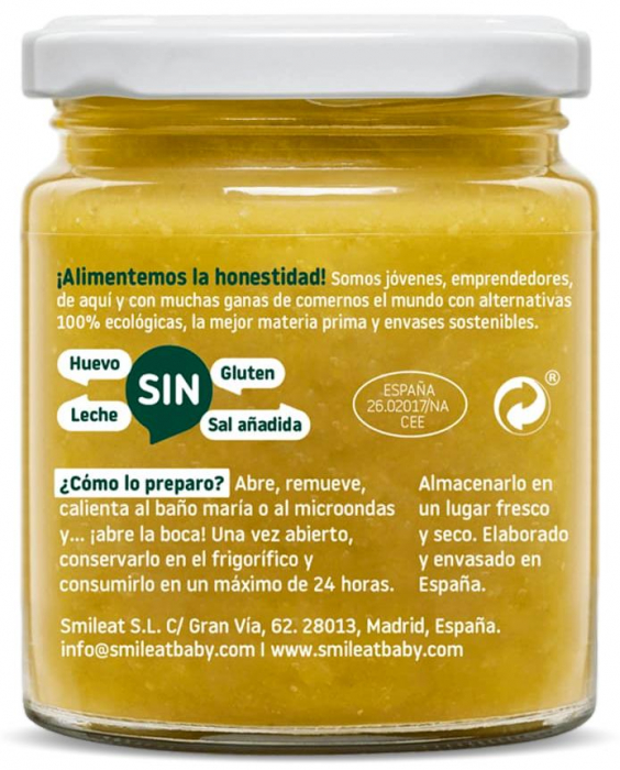 Piure BIO cu brocoli, pastarnac si miel, +6 luni Smileat [2]