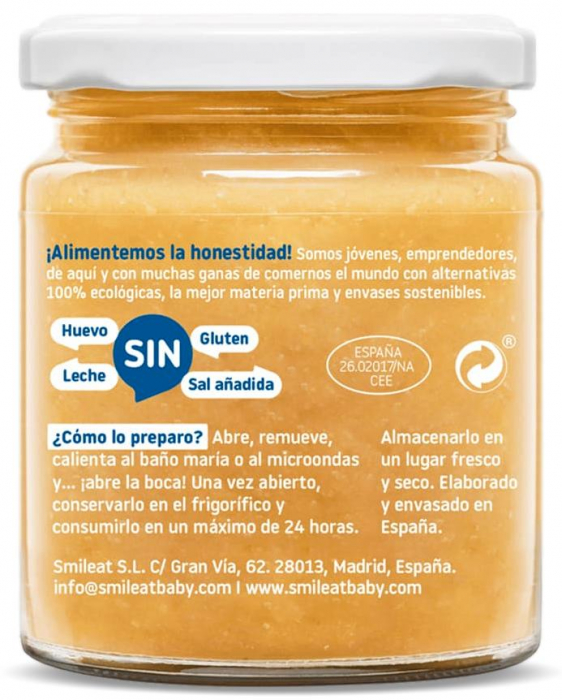 Piure cu legume si merluciu, +6 luni Smileat [2]
