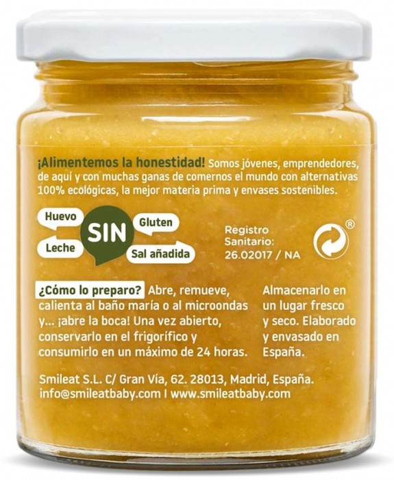 Piure BIO cu legume si quinoa, +6 luni Smileat [2]