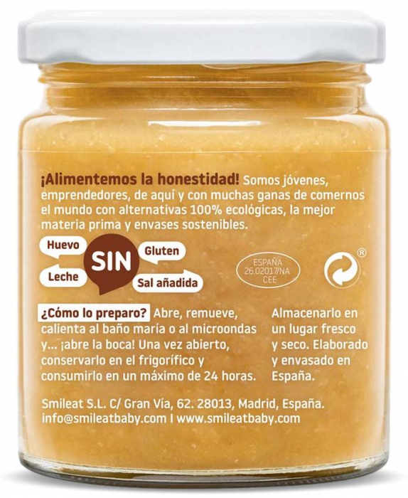 Piure BIO de legume cu pui si orez, +6 luni Smileat [2]