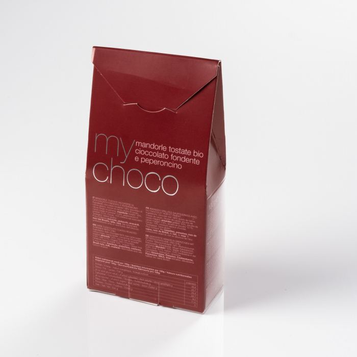 Praline BIO de migdale invelite in ciocolata neagra cu chili Damiano [2]