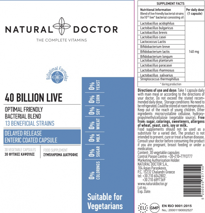 40 BILLION LIVE mentinerea sanatatii gastrointestinale Natural Doctor [2]