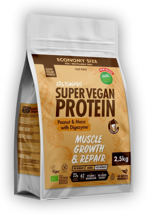Proteina Super Vegan BIO(dupa efort) arahide si maca(format XXL) Iswari [3]