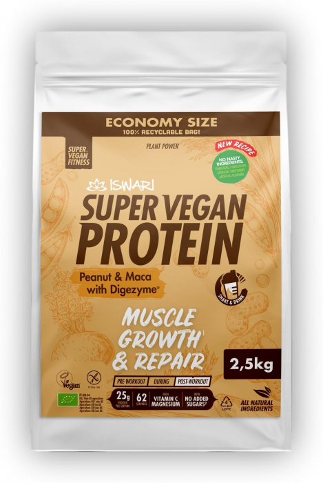 Proteina Super Vegan BIO(dupa efort) arahide si maca(format XXL) Iswari [2]