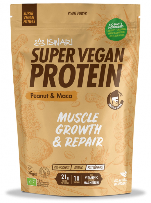 Proteina Super Vegan BIO arahide si maca Iswari [2]
