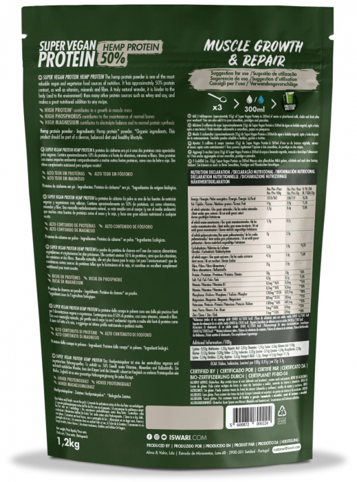 Proteina Super Vegan BIO(dupa efort) canepa Iswari [2]