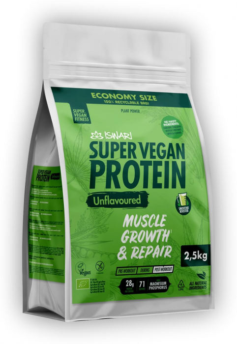 Proteina Super Vegan BIO(dupa efort) fara aroma(format XXL) Iswari [3]