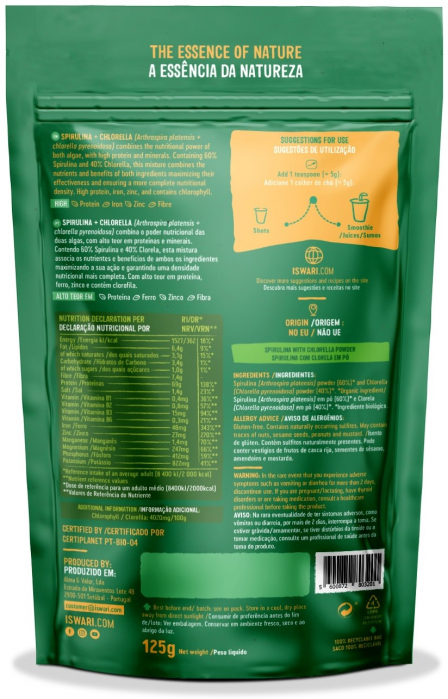 Pulbere BIO de spirulina si chlorella Iswari [2]