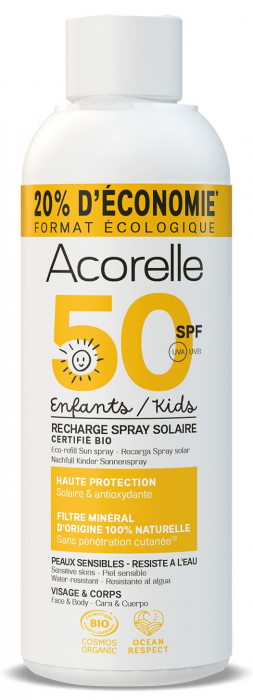 Rezerva spray BIO protectie solara pentru copii SPF50, cu ulei de karanja si propolis Acorelle [1]