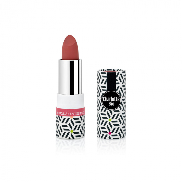 Ruj BIO mat Coquelicot, cu extract samburi caise si ulei jojoba Charlotte Bio [5]