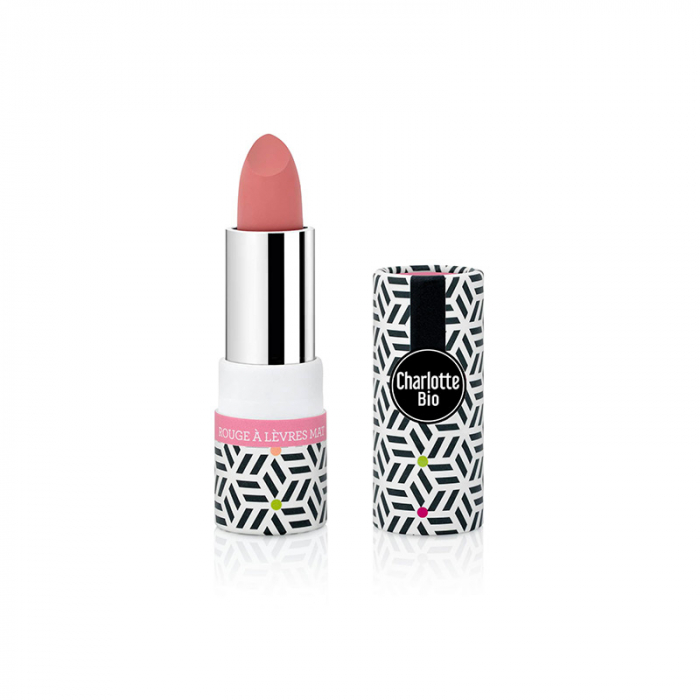 Ruj BIO mat Rose Girly, cu extract samburi caise si ulei jojoba Charlotte Bio [5]
