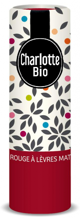 Ruj BIO mat Rouge Figue, cu unt shea, ulei ricin si unt jojoba Charlotte Bio [2]