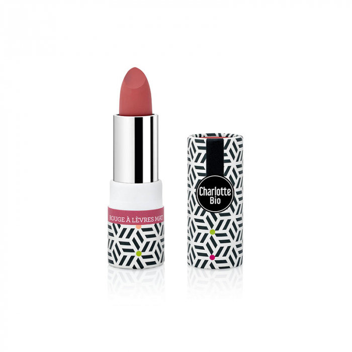 Ruj BIO mat Rouge Parfait, cu extract samburi caise si ulei jojoba Charlotte Bio [5]