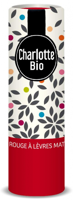 Ruj BIO mat Rouge Passion, cu unt shea, ulei ricin si unt jojoba Charlotte Bio [2]