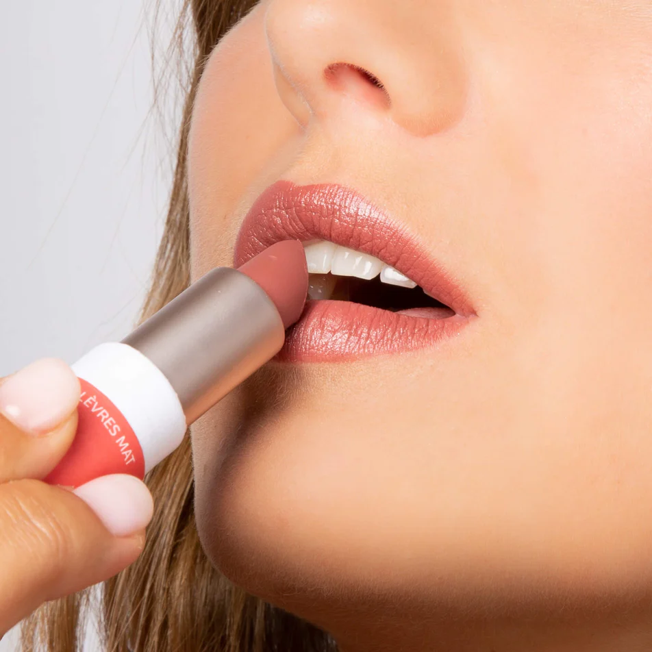 Ruj BIO mat Rouge Rose, cu unt shea, ulei ricin si unt jojoba Charlotte Bio [3]