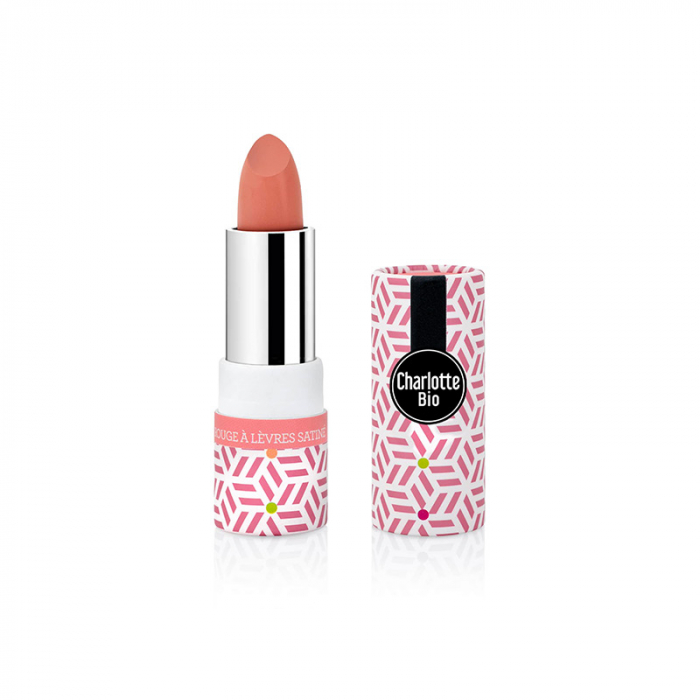 Ruj BIO stralucitor Bois de Rose, cu extract samburi caise si ulei jojoba Charlotte Bio [5]