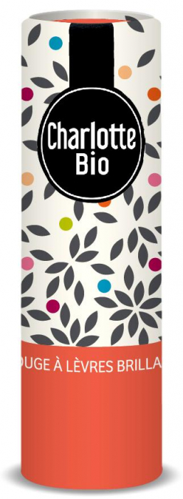 Ruj BIO stralucitor Corail, cu unt shea, ulei ricin si ceara vegetala Charlotte Bio [2]