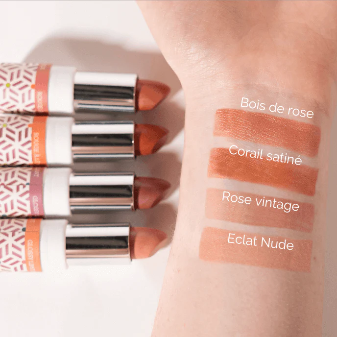 Ruj BIO stralucitor Coral Satine, cu extract samburi caise si ulei jojoba Charlotte Bio [3]