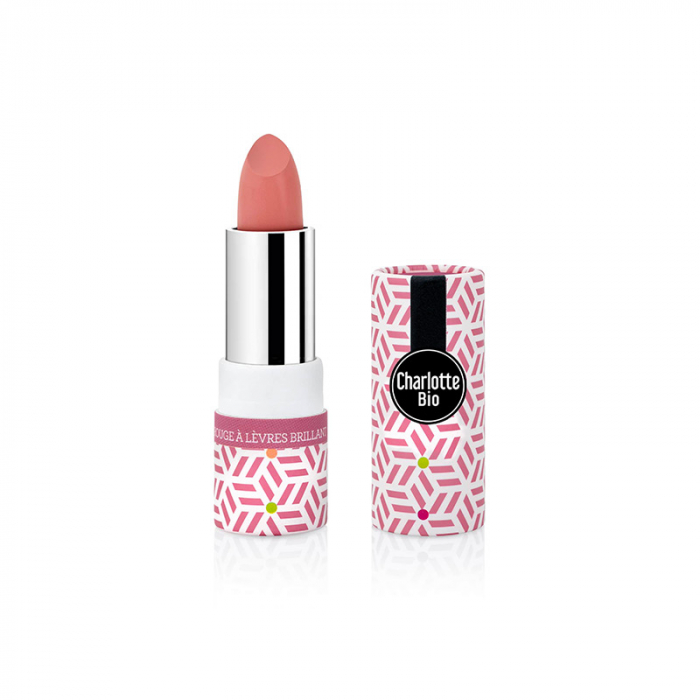 Ruj BIO stralucitor Rose Vintage, cu extract samburi caise si ulei jojoba Charlotte Bio [5]