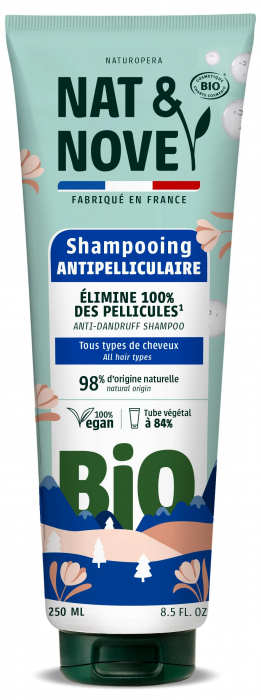 Sampon BIO anti-matreata pentru toate tipurile de par, cu extract de salcie alba Nat&Nove [1]