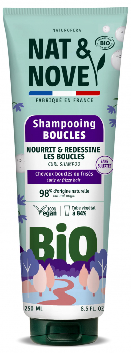 Sampon BIO pentru par cret, cu extract de nalba Nat&Nove [1]