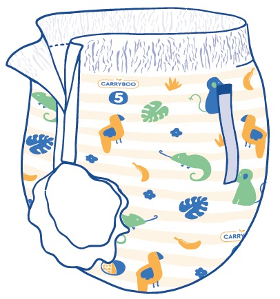 Scutece chilotel C5(12-18kg) ECO, marimea 5 Carryboo Nature [3]
