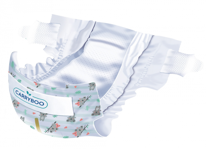 Scutece ECO hipoalergenice nou nascuti 2-5kg, marimea 1 Carryboo [2]