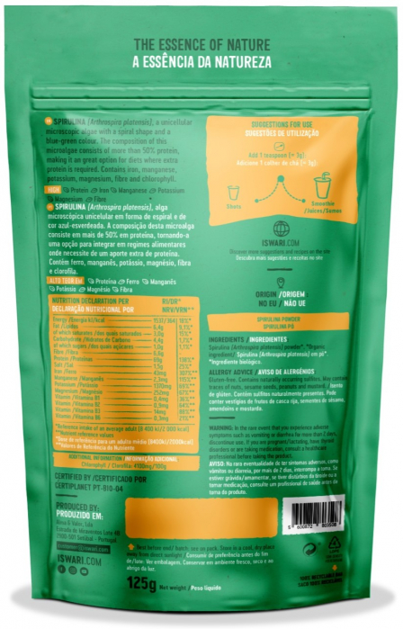 Spirulina BIO sub forma de pulbere Iswari [2]