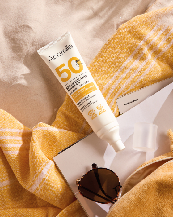 Spray BIO protectie solara pentru fata si corp SPF50, cu ulei de karanja si propolis Acorelle [2]