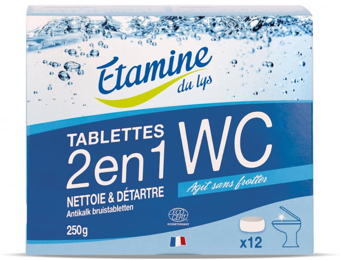 Tablete BIO 2 in 1 curatare si detartrare toaleta, fara parfum Etamine