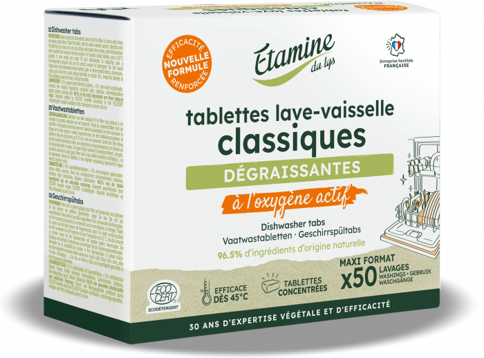 Tablete eco clasice pentru masina de spalat vase, cu oxigen activ, fara parfum Etamine [2]