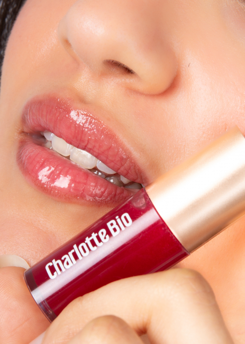 Ulei BIO buze Raspberry Silk, cu ulei de ricin, ulei de argan si ulei de caise Charlotte Bio [2]