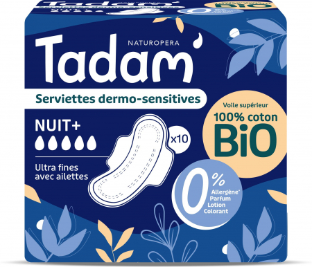 Absorbante - Absorbante BIO hipoalergenice Ultra Noapte+ Tadam