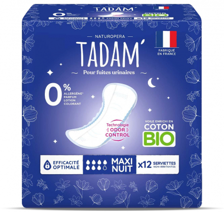 Absorbante - Absorbante BIO pentru scurgeri si incontinenta urinara usoara Noapte Tadam
