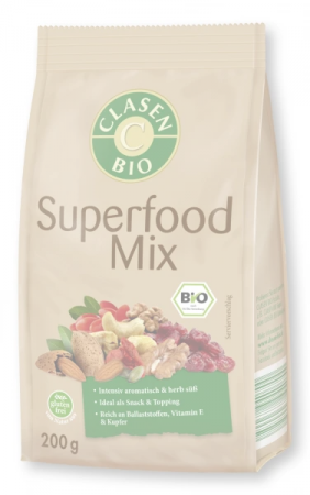 Lichidari - Amestec BIO Superfood din merisor, nuci, migdale, seminte si goji Clasen Bio