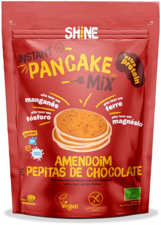 Amestec instant pentru clatite - Amestec BIO pentru clatite, cu arahide si bucati ciocolata Shine