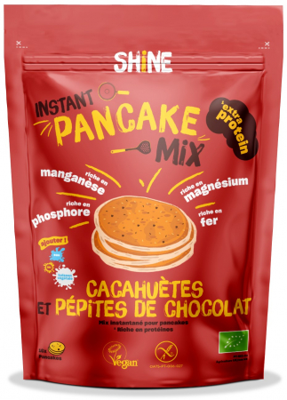Lichidari - Amestec instant BIO pentru clatite, cu arahide si bucati ciocolata Shine